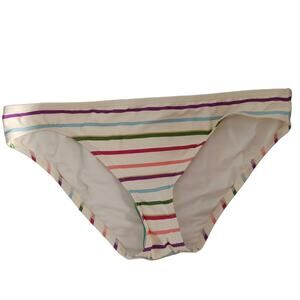 Kate Spade Bikini Bottom Swimsuit Party Stripe Multicolor XL NWOT